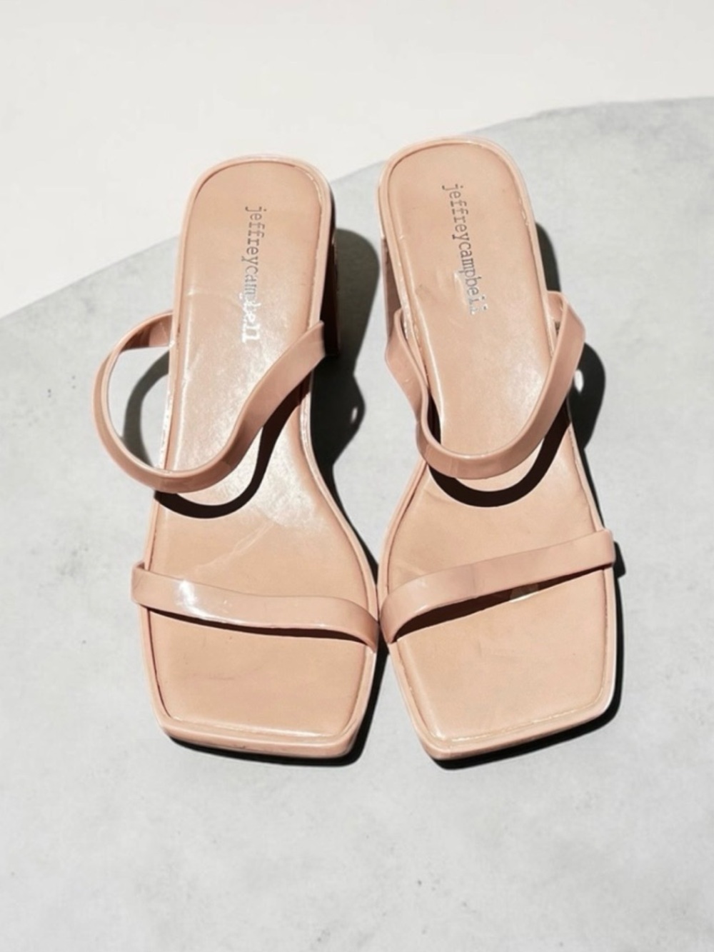 Jeffrey Campbell Nude / Tan Jamm Mule Women's Size 8 >> READ Description